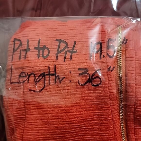 Jessica Simpson Orange Cutout Textured Dress Size 14. #164 - Picture 8 of 10